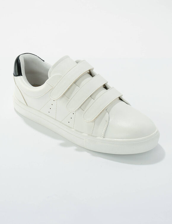 Tennis scratchées (blanc / noir) Tennis scratchées (blanc / noir)